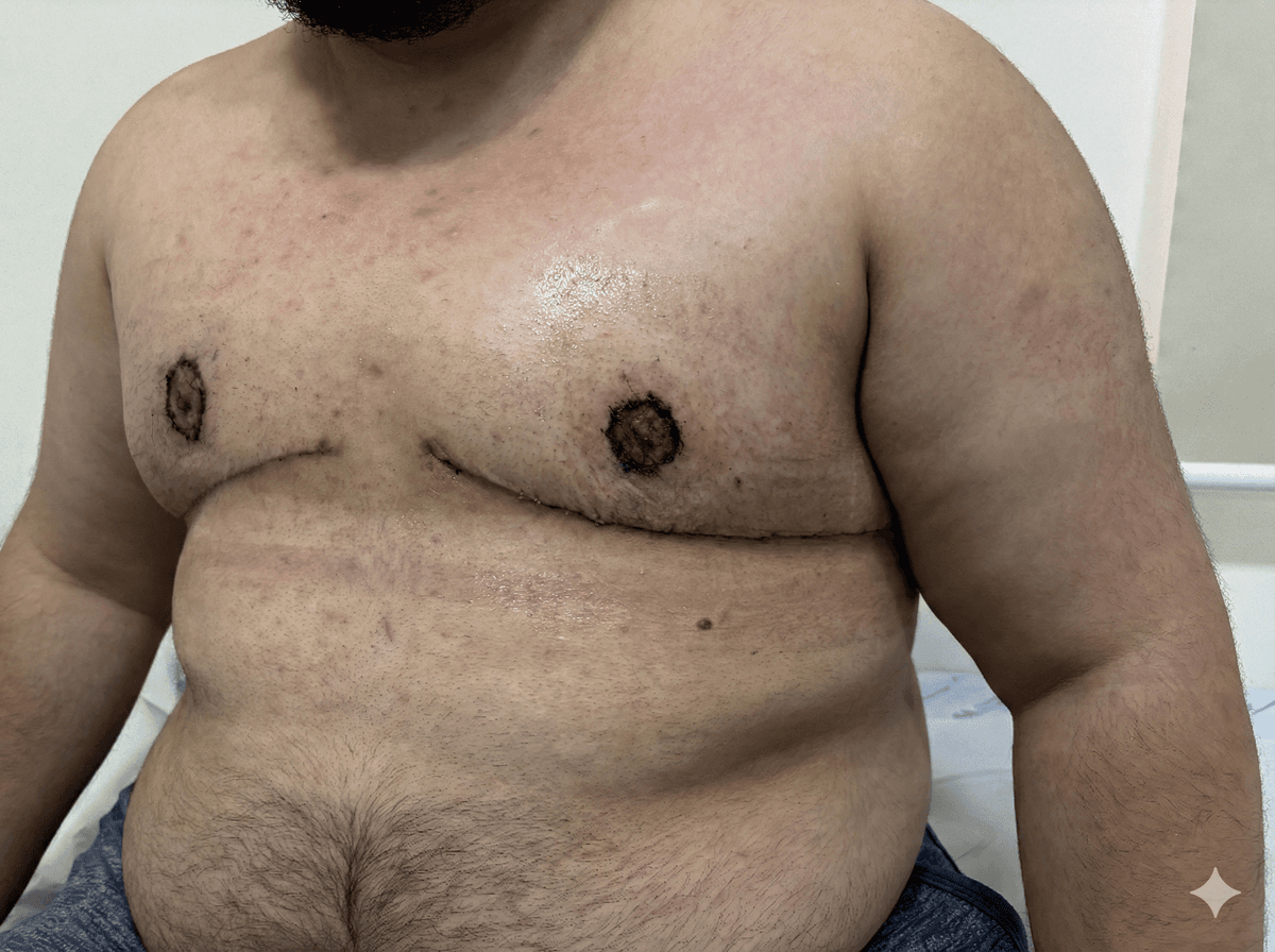 Resultado de mastectomia masculinizadora - Caso 2
